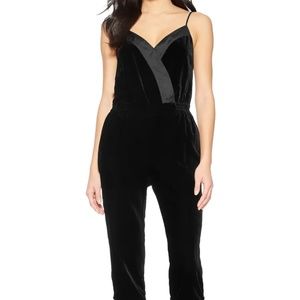 Parker Preston Velour Cropped Black Romper SZ 4